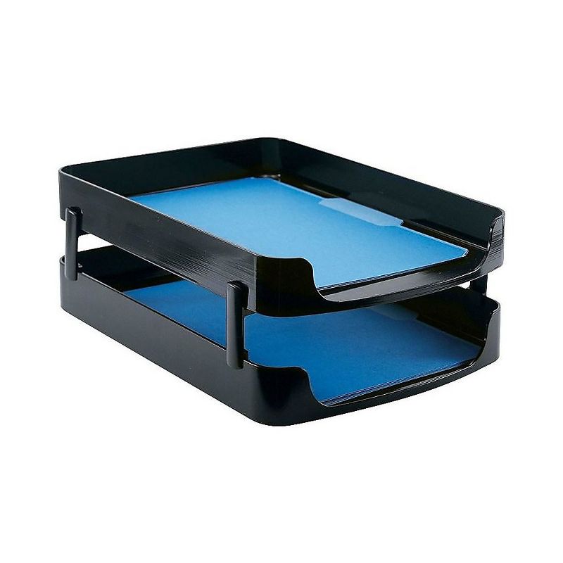 Walter Canvas Letter Tray with Drawer Blue - Bigso Box of Sweden