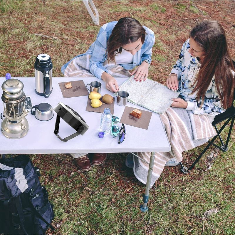 Wakeman Portable 2 in 1 LED Camping Lantern with Ceiling Fan - White