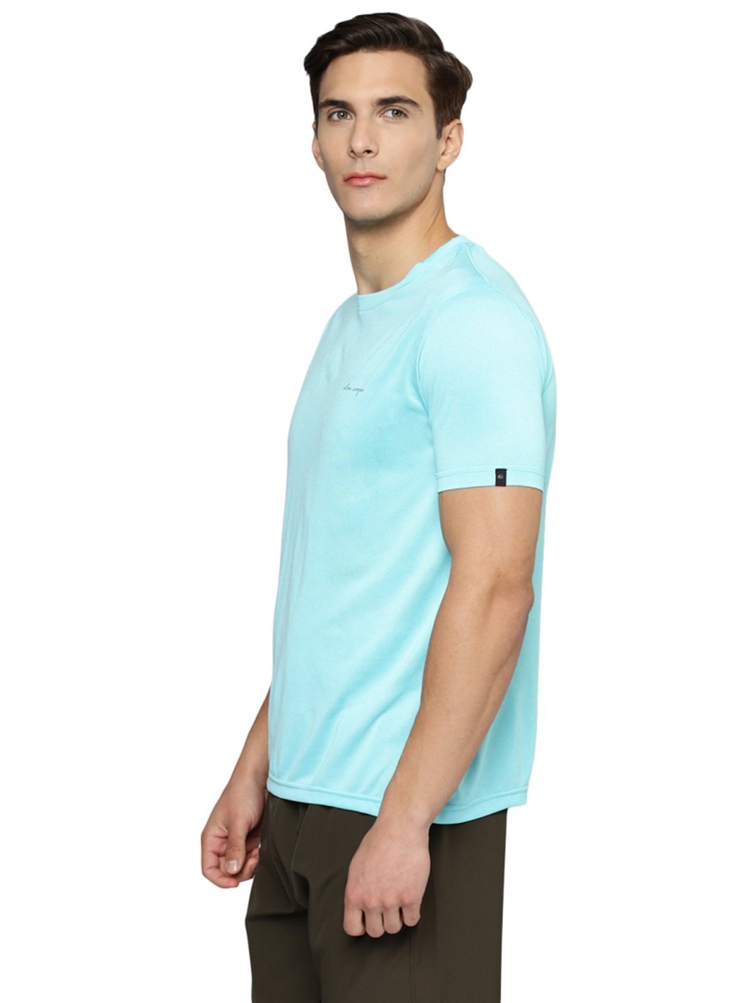 Allen Cooper White Regular Fit Self Pattern T-Shirts