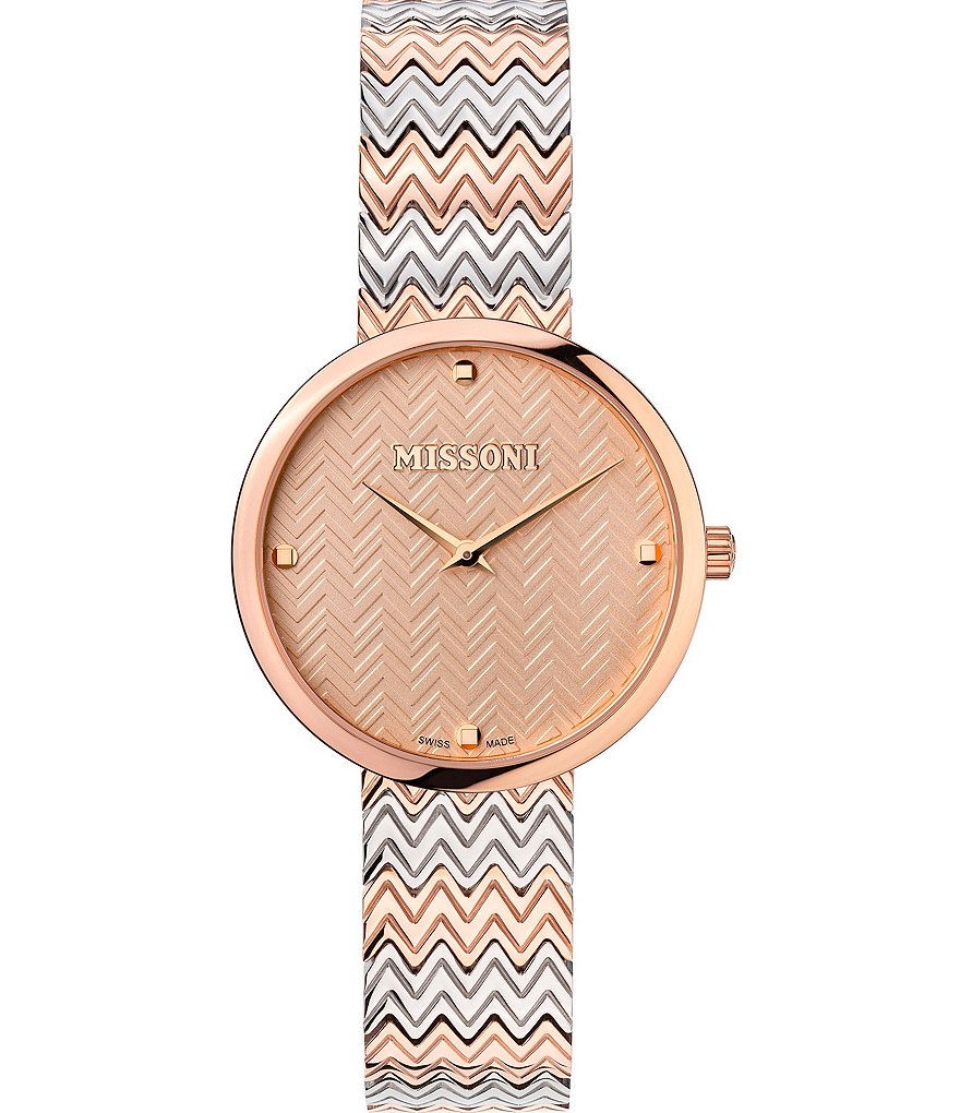 Missoni M1 Joyful Two Tone Chevron Bracelet Watch