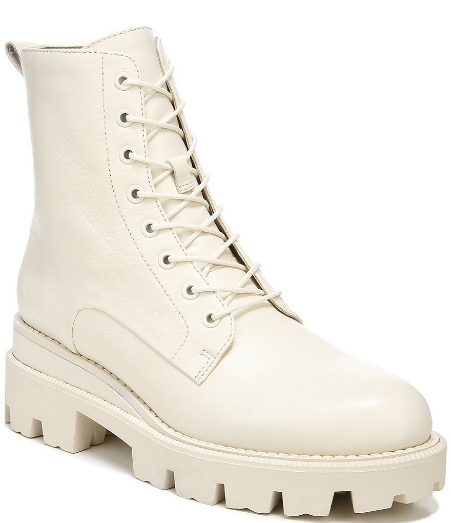 Sam Edelman Garret Lug Sole Waterproof Leather Combat Booties