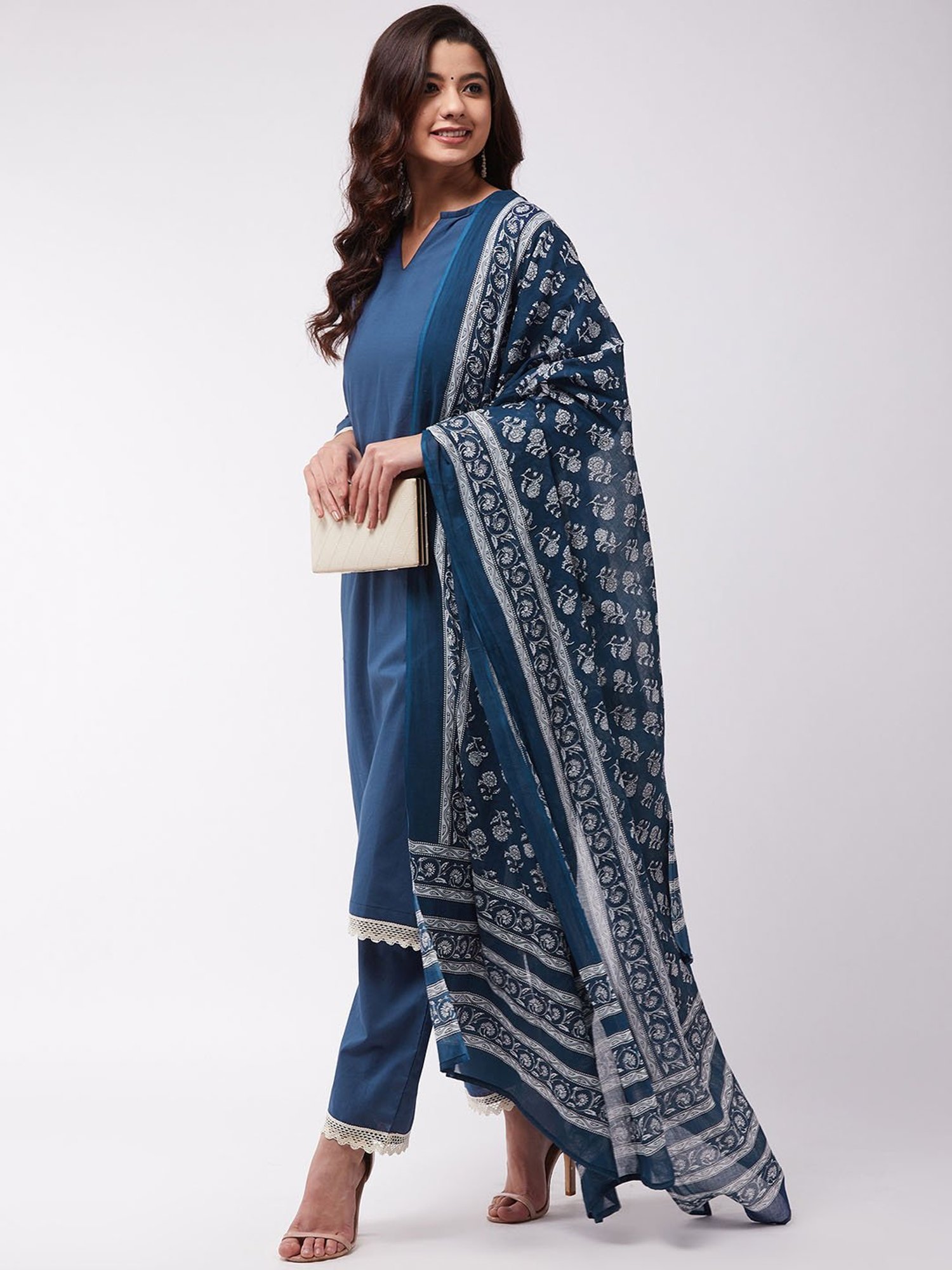 Inweave Blue Duppatta