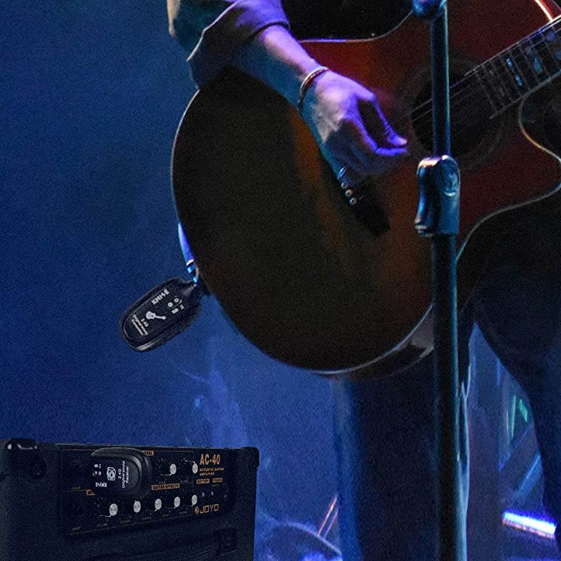 24GHZ Wireless Guitar System Builtin Rechargeable Lithium Battery Digital Transmitter Receiver for Electric Guitar Bass