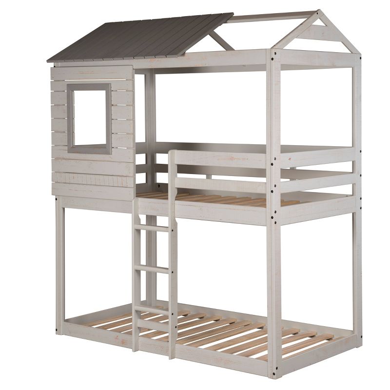Deer Blind Bunk Rustic Light Gray - Donco Kids