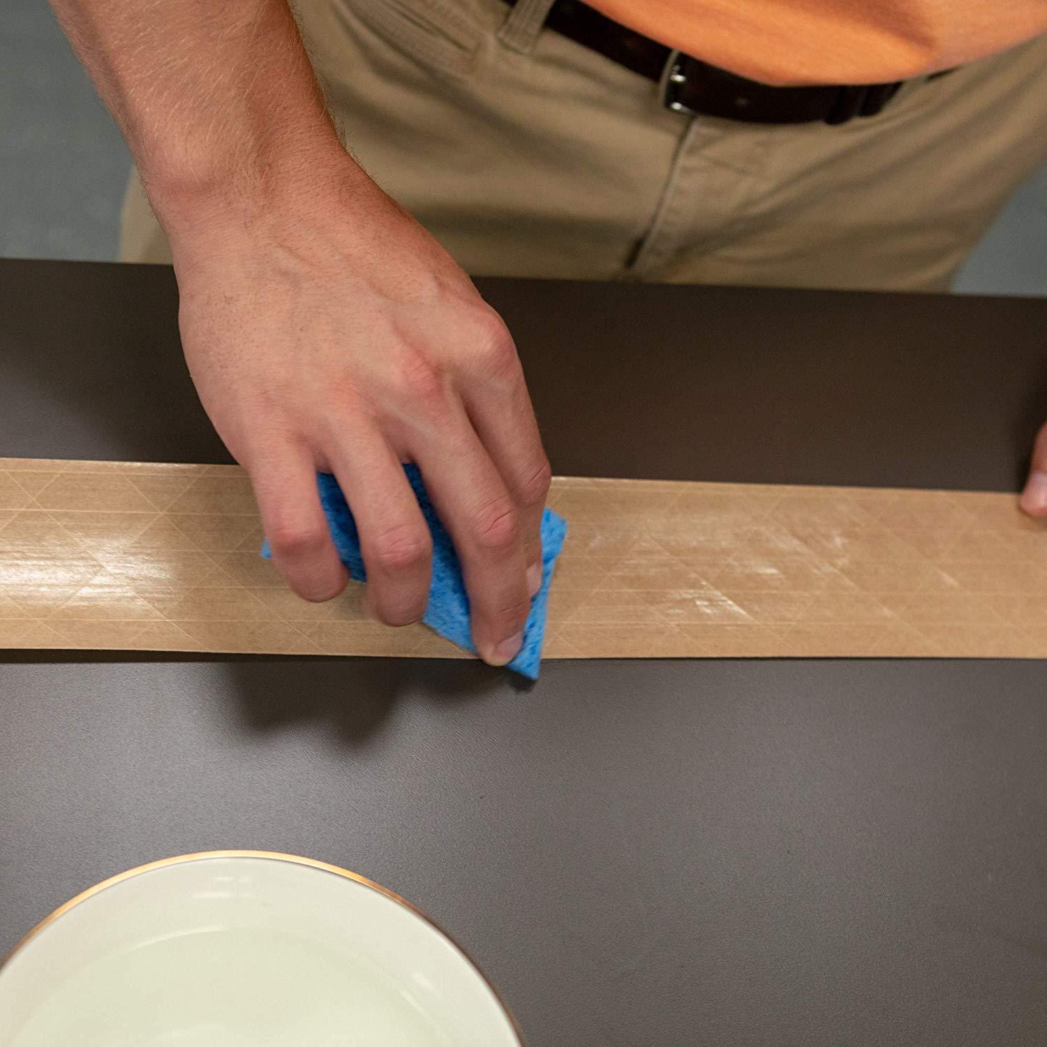 Duck Fiberglass Reinforced Gummed Kraft Paper Tape, Water Activated, 2.75 Inches x 375 Feet (964913)