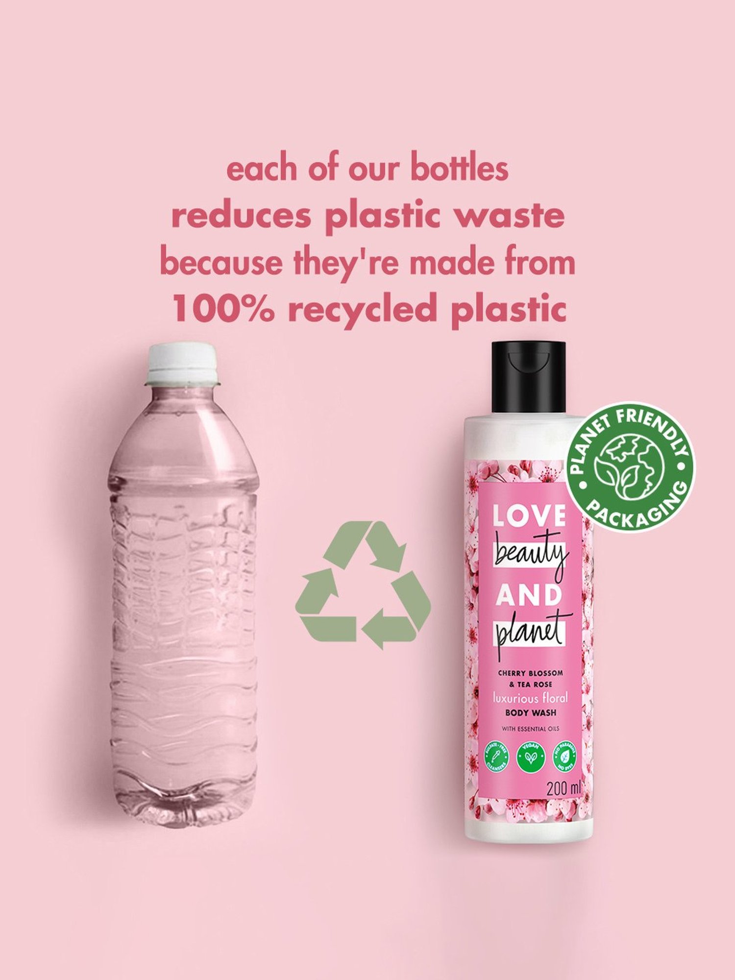 Love Beauty & Planet Cherry Blossom & Tea Rose Body Wash - 200 ml