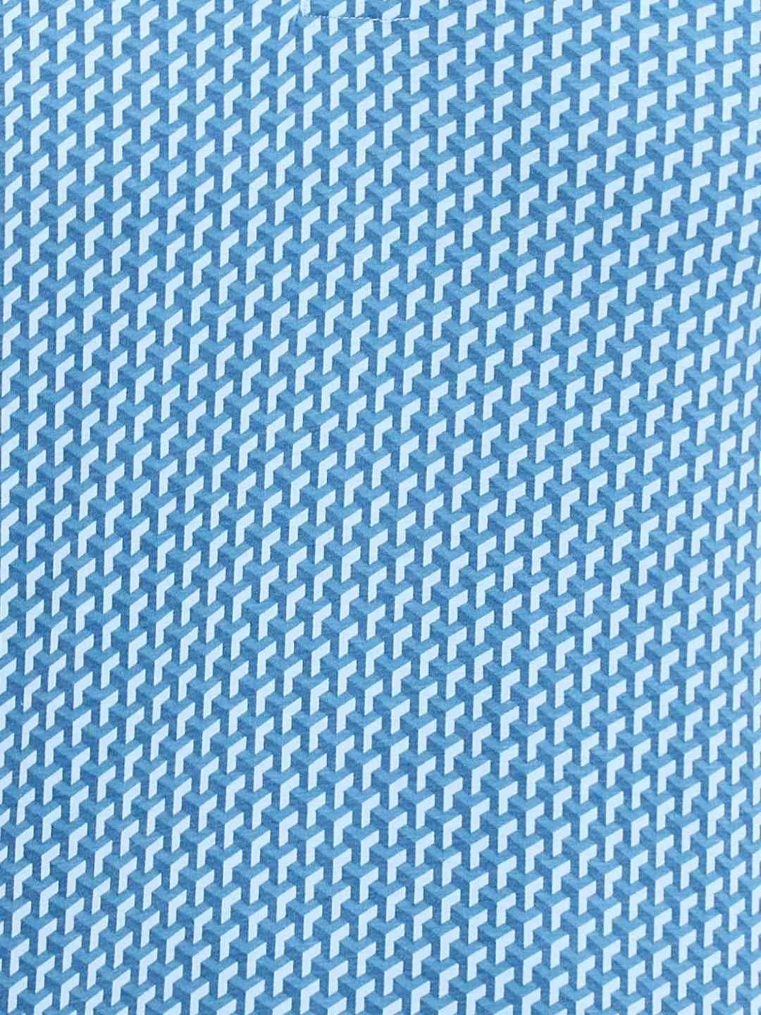 Park Avenue Blue Slim Fit Printed Polo T-Shirt