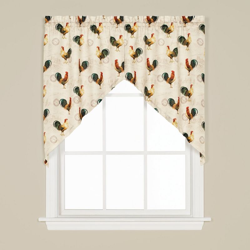 Saturday Knight Ltd Tuscan Morning Window Swag With Rod Pocket - 55x35" Multicolor