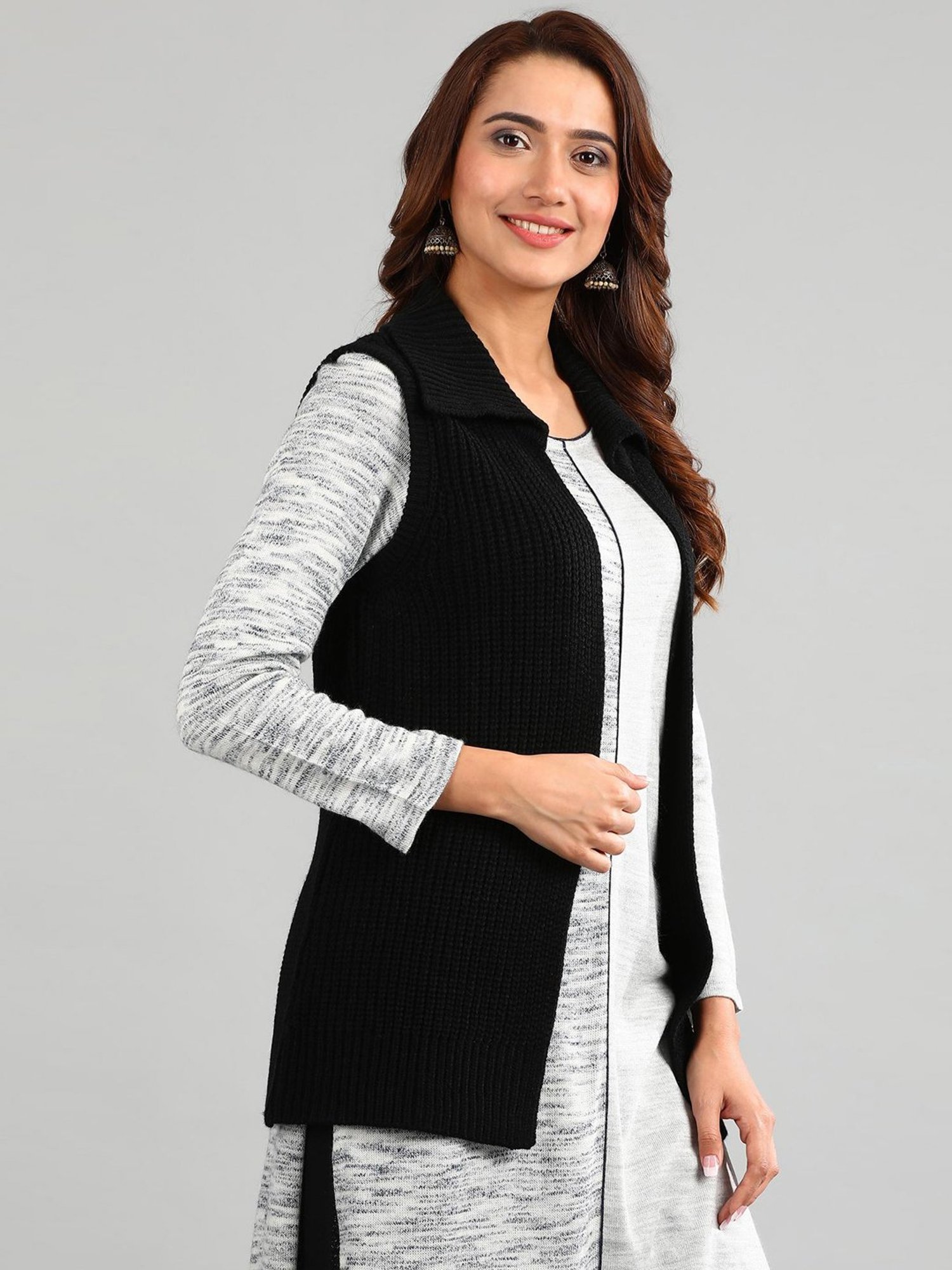Aurelia Black Regular Fit Sweater