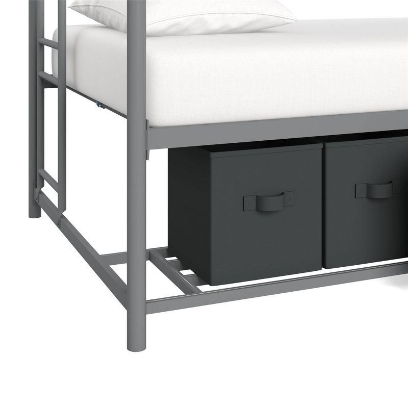 Twin Betony Kids' Bunk Bed with Storage Bins Silver - Room & Joy