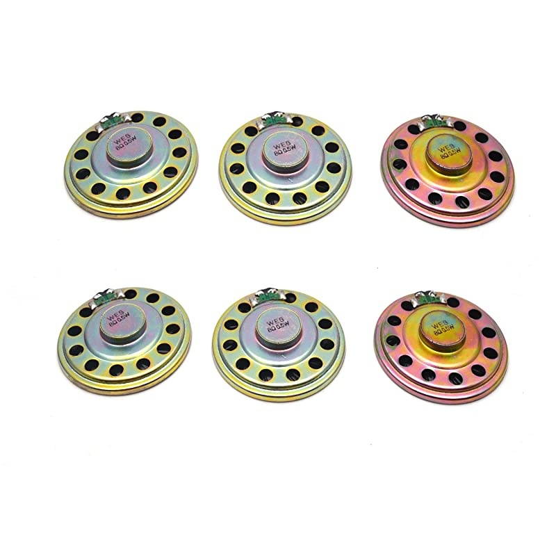05W 8Ohm Internal Magnet Speaker 19quot Diameter Aluminum Shell for Arduino Pack of 6