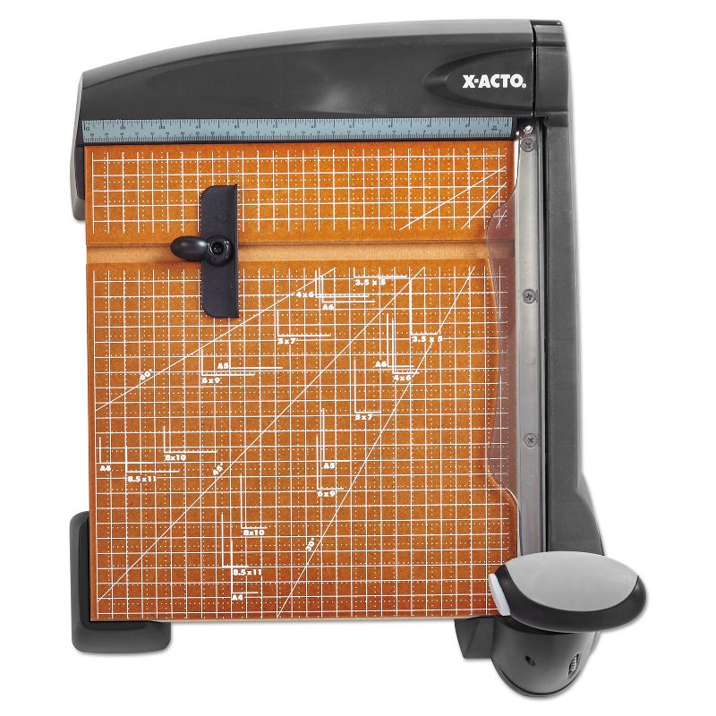 X-Acto 12-Sheet Laser Guillotine Trimmer Wood Base 12" x 12" 26642