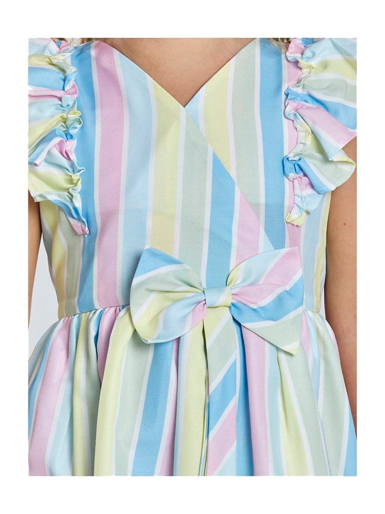 Peppermint Kids Multicolor Striped Dress