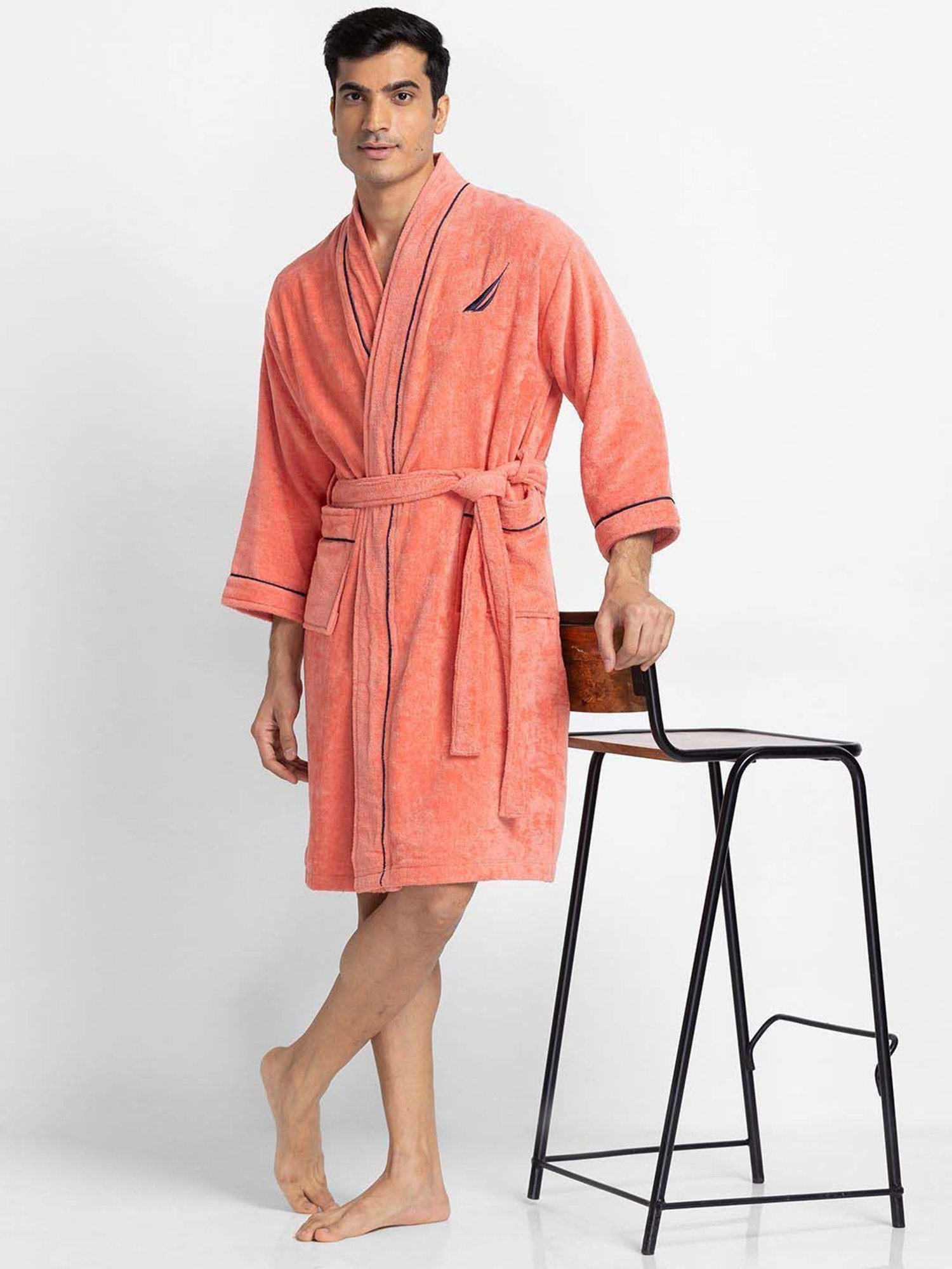 Nautica Highline Coral Cotton 500 GSM Ultra Soft Bath Robe