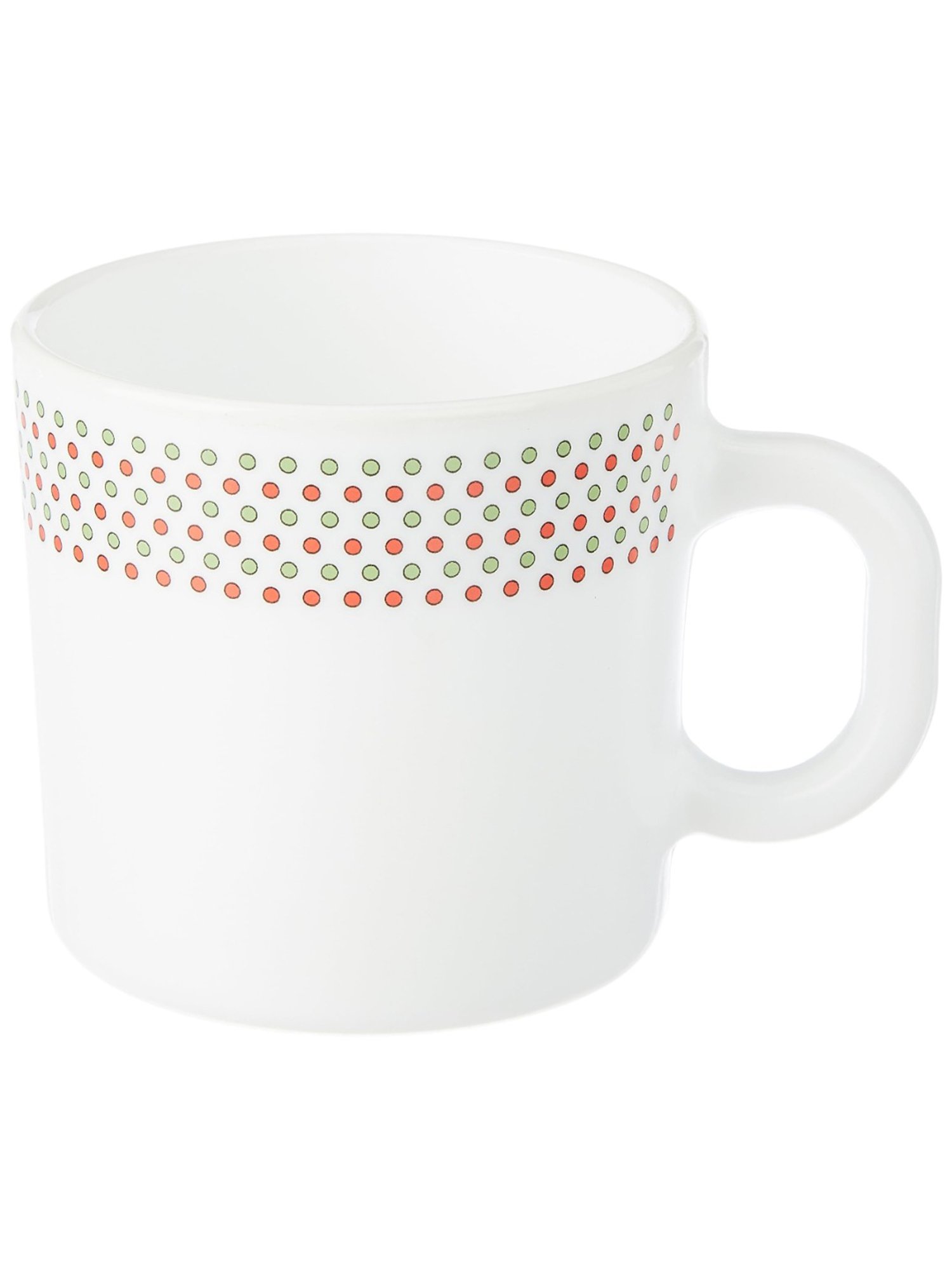 Larah by Borosil White Ceramic Tea & Coffee Mug - Set fo 6 180ml