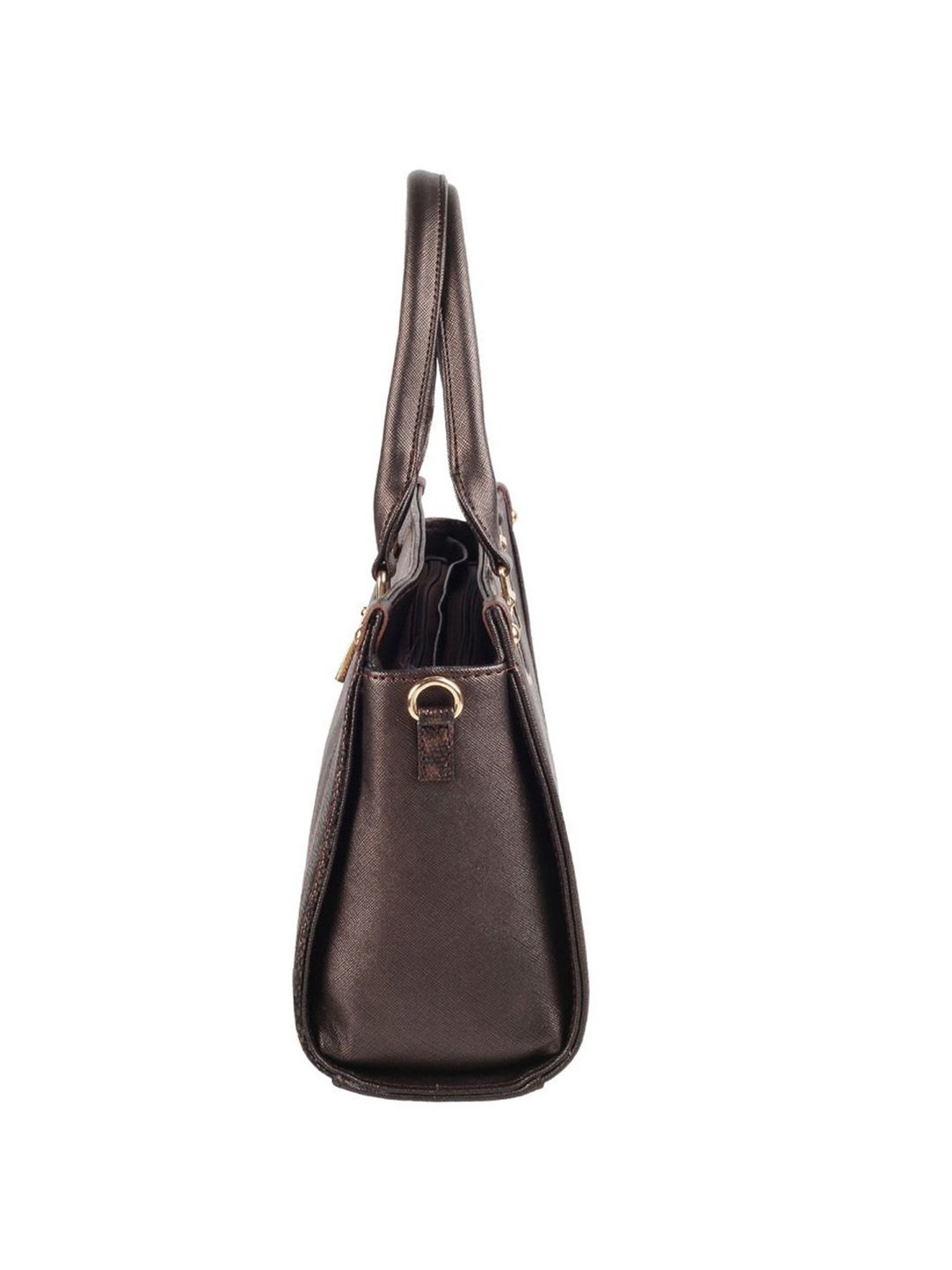 Metro Bronze Synthetic Textured Handbag