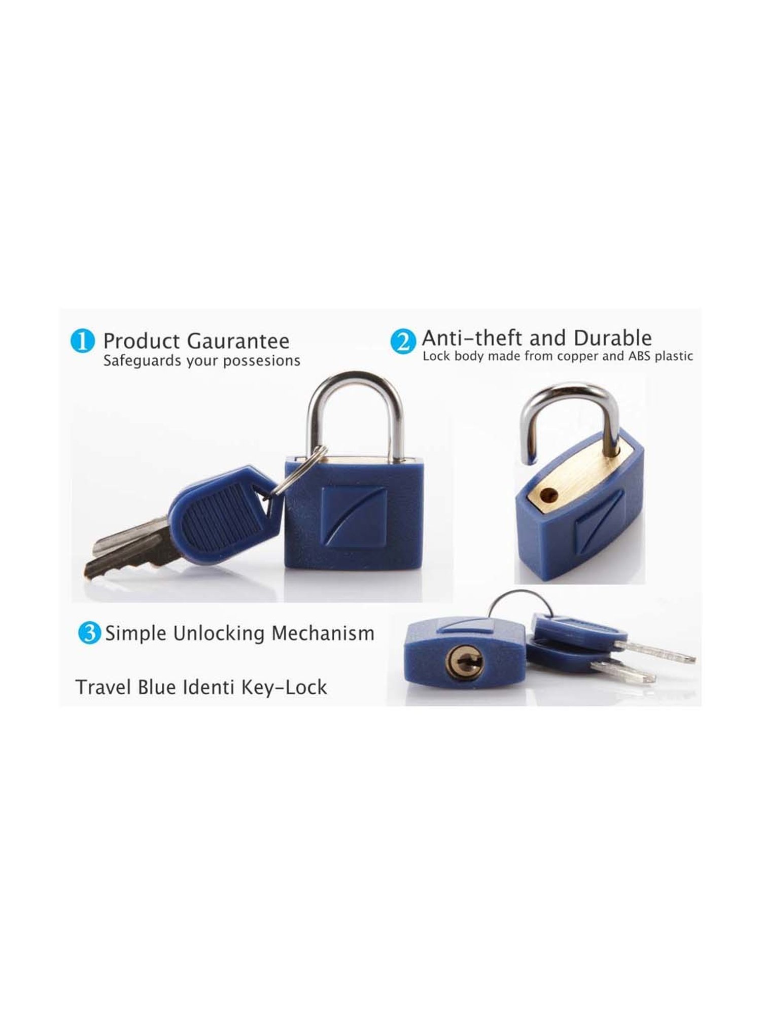 Travel Blue Blue Lock - Pack of 2