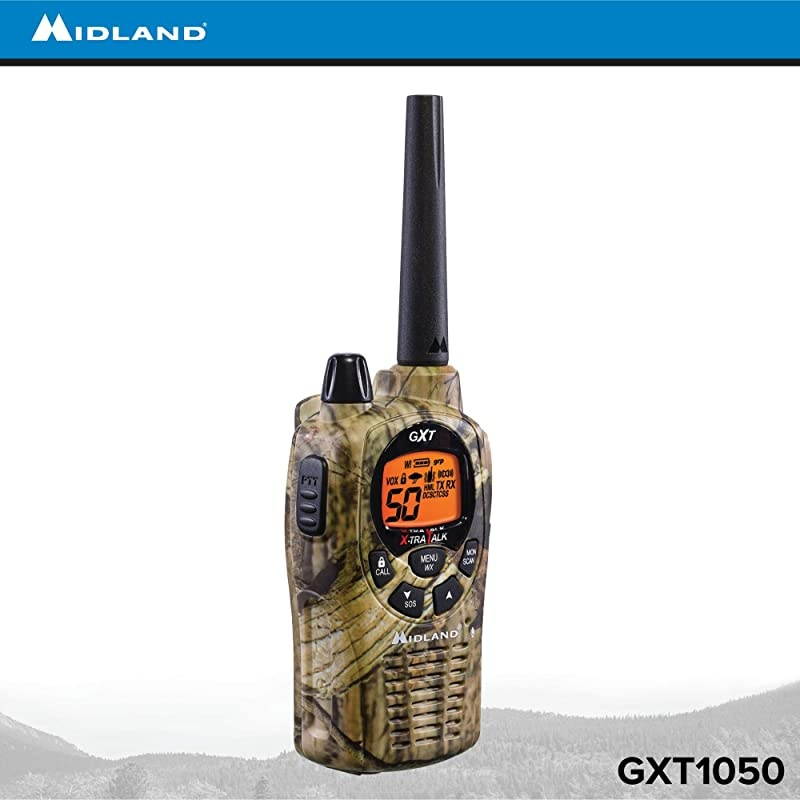 50 Channel GMRS Two-Way Radio - Long Range Walkie Talkie (Mossy Oak Camo, 2-Pack)