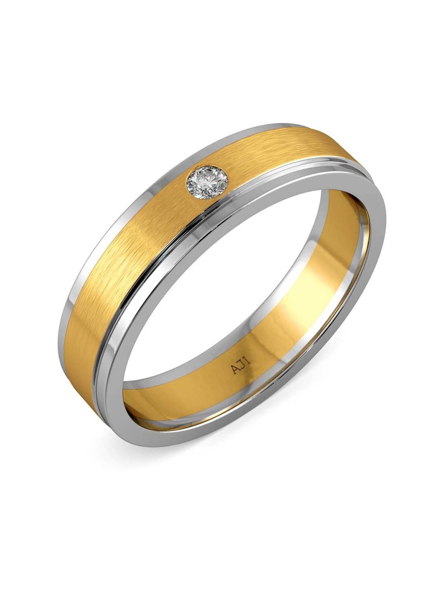 Joyalukkas Polished Extravagant Men's Platinum Ring