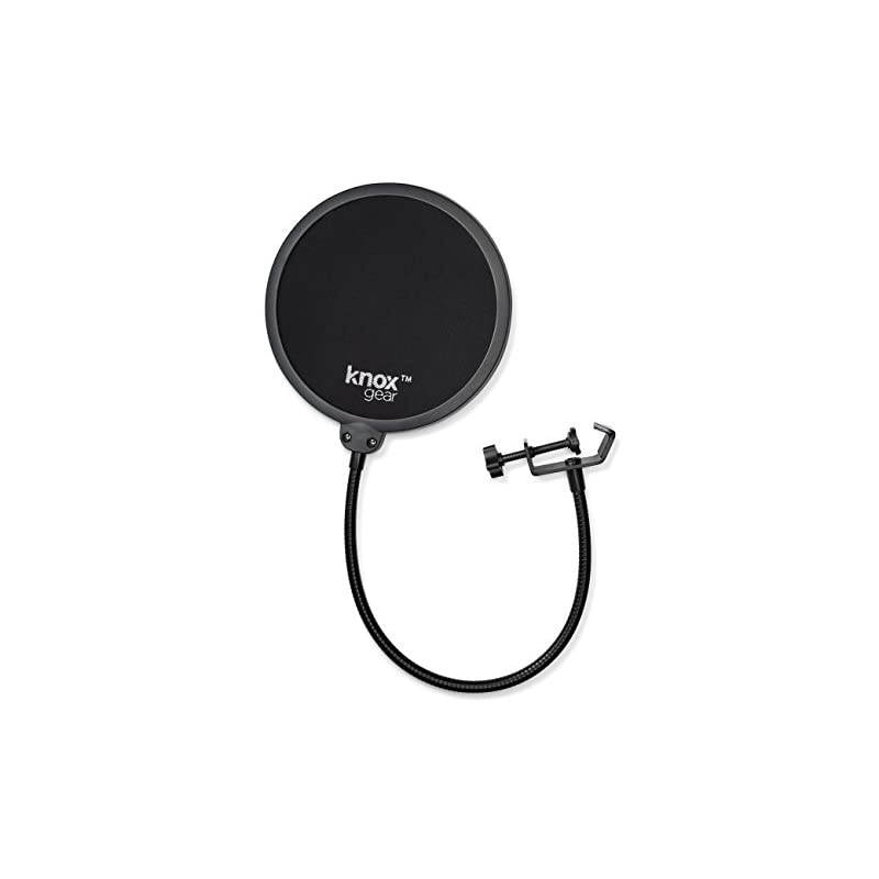 Yeti USB Microphone (Satin Red) with Knox Shock Mount, Studio Stand and Pop Filter