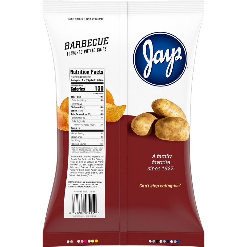 Jays Barbecue Potato Chips - 10oz