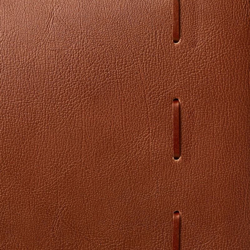 Preston Folding Leather Sling Ottoman with Metal Base - Threshold™ designed with Studio McGee