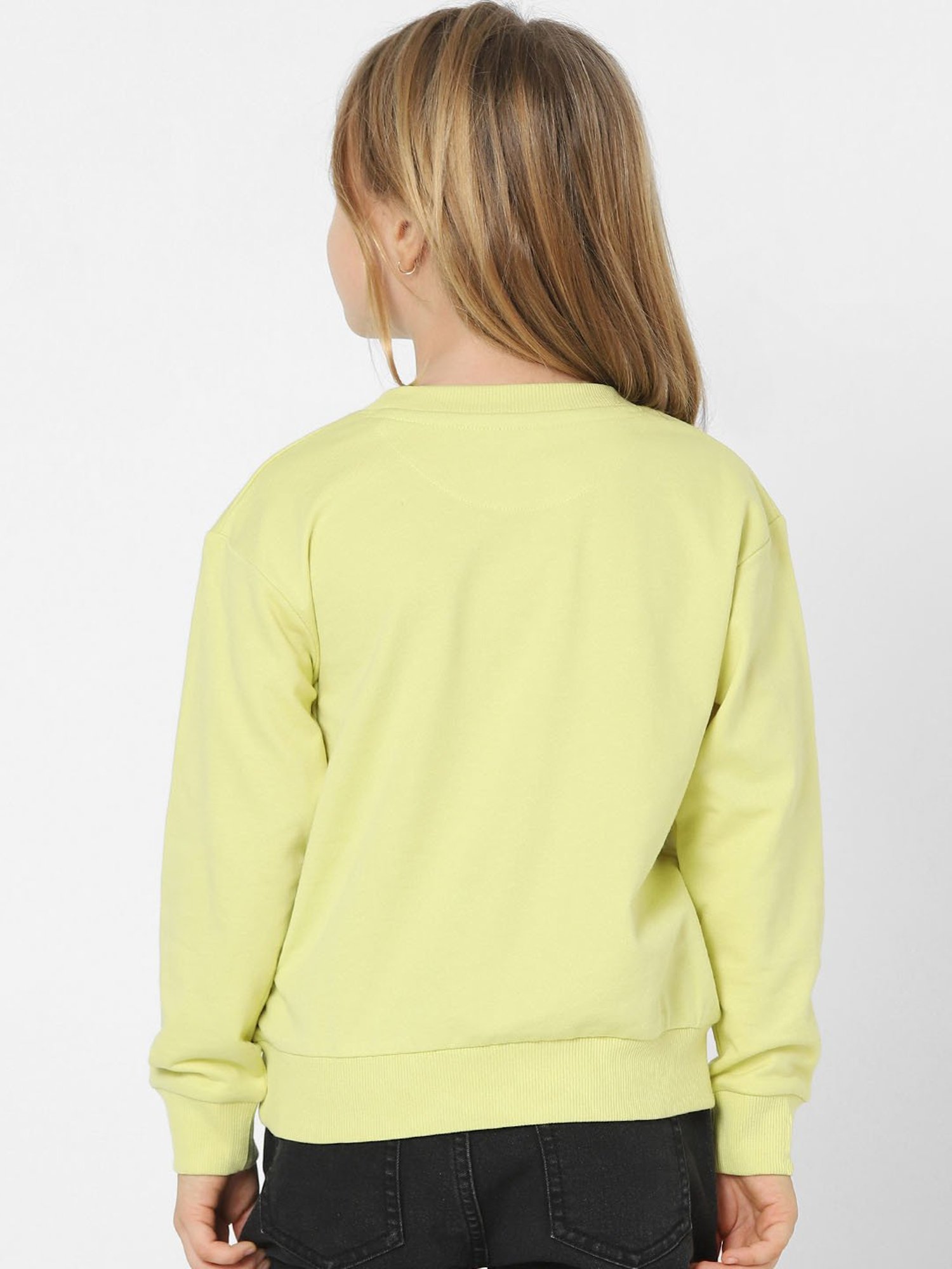 KIDS ONLY Green Graphic Print Full Sleeves Sweatshirt