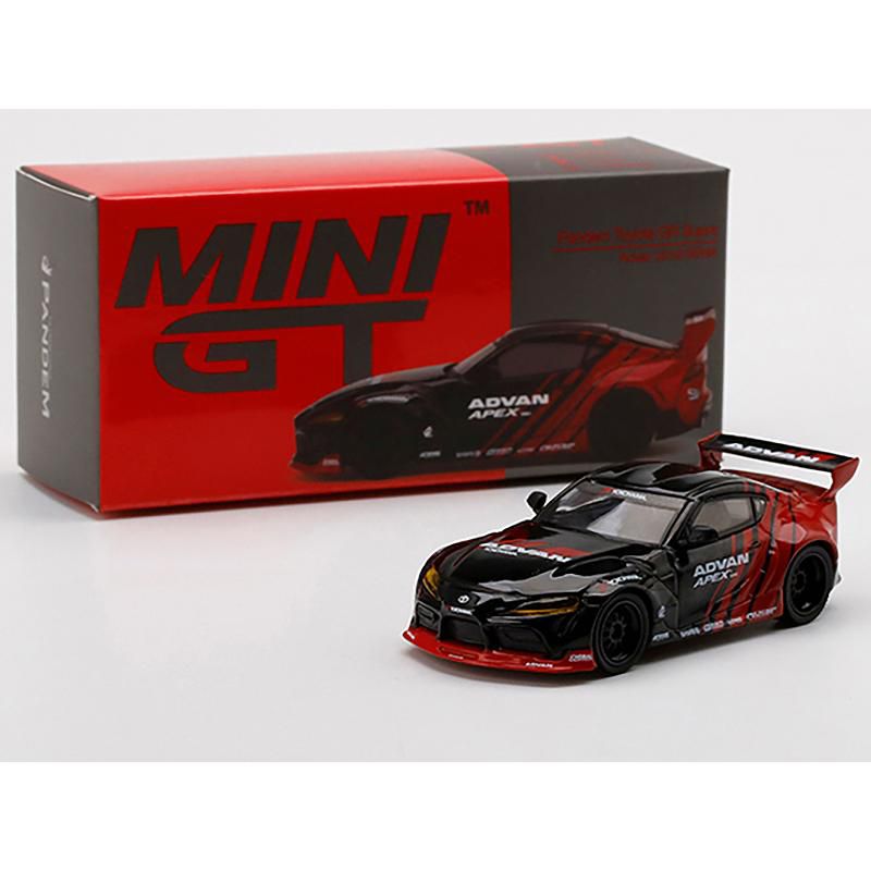 Toyota Pandem GR Supra V1.0 Black & Red "Advan" SEMA Show (2019) Ltd Ed 3000 pcs 1/64 Diecast Model Car by True Scale Miniatures