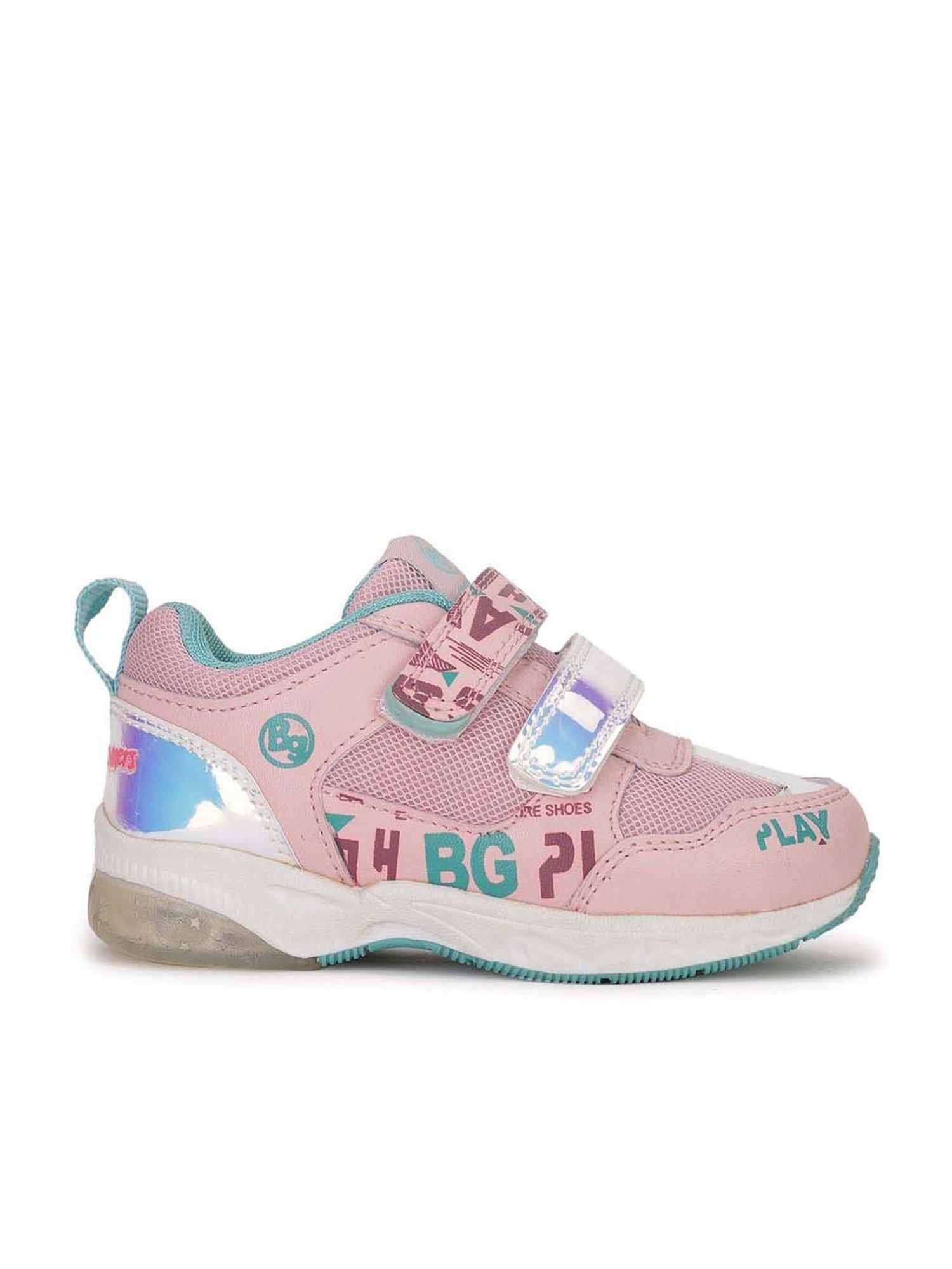 Bubblegummers by Bata Kids Baby Pink & Blue Velcro Shoes