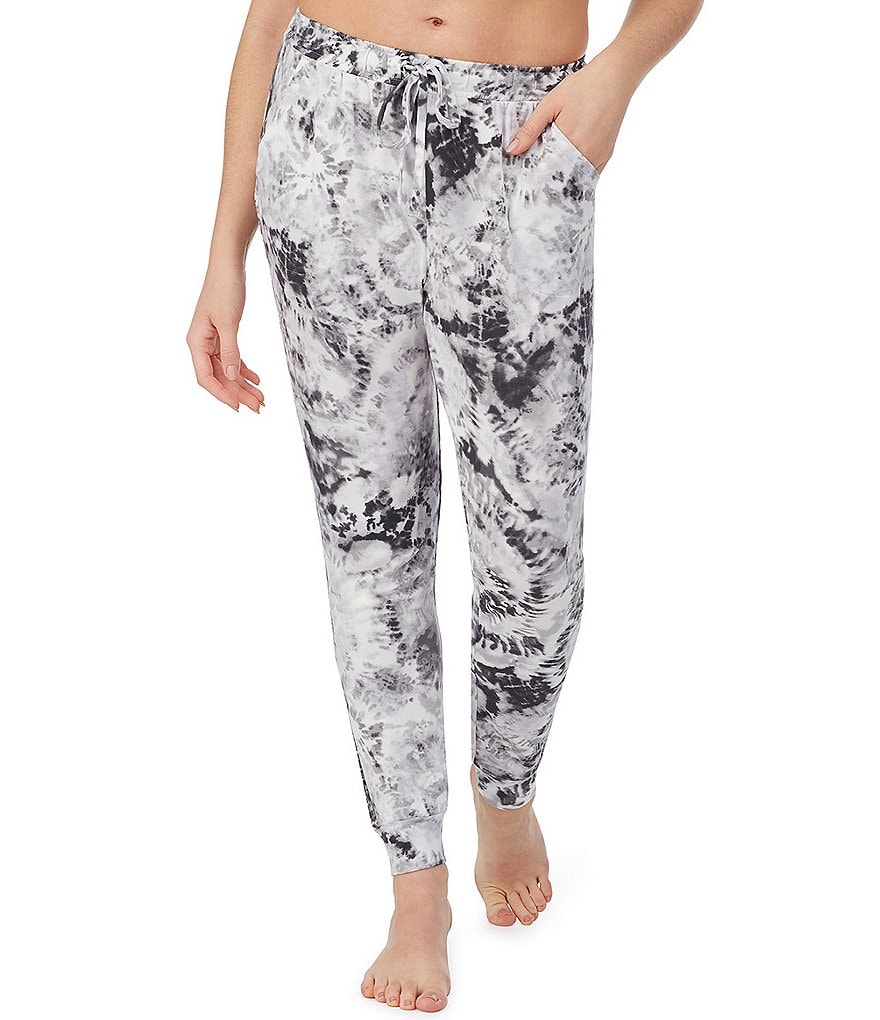 iRelax Tie-Dye Print French Terry Jogger Coordinating Drawstring Sleep Pants