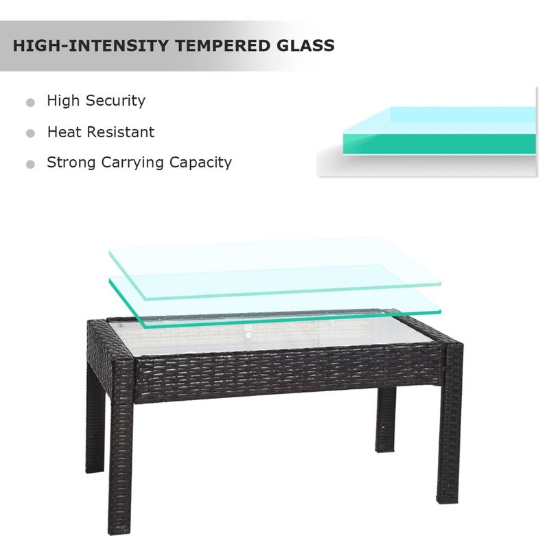 7pc Studio Shine Collection Patio Conversation Set with Sofa, 4 Armchairs & 2 Tables - W Unlimited