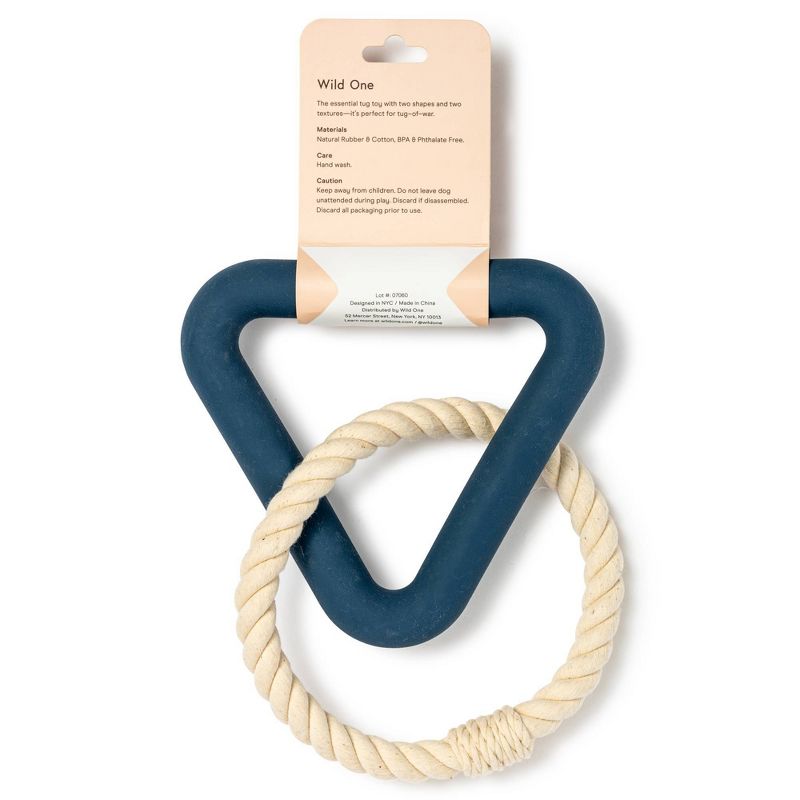 Wild One Triangle Tug Engaging Toy for Dogs - Blue