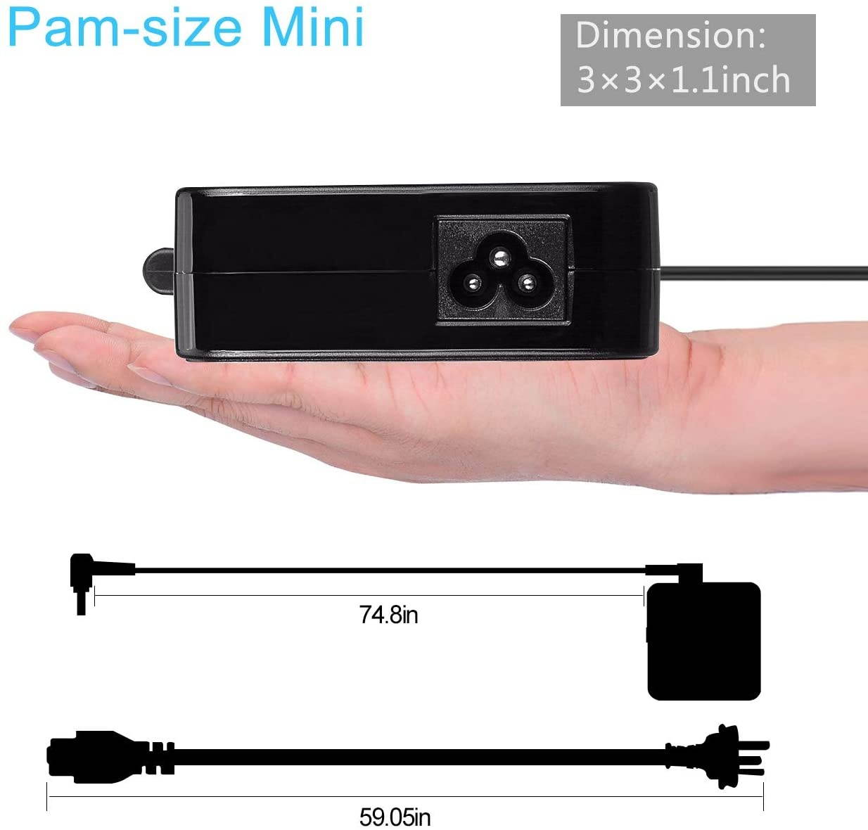 Antoble AC Adapter Charger Cable Cord for Gateway MS2370, NE51B18u, VG70 Laptops Power Supply