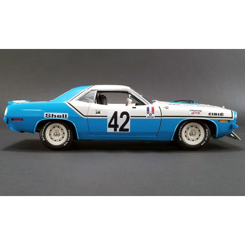 1970 Plymouth Hemi Barracuda #42 Henri Chemin "Chrysler of France" Ltd Ed 696 pcs 1/18 Diecast Model Car by Acme