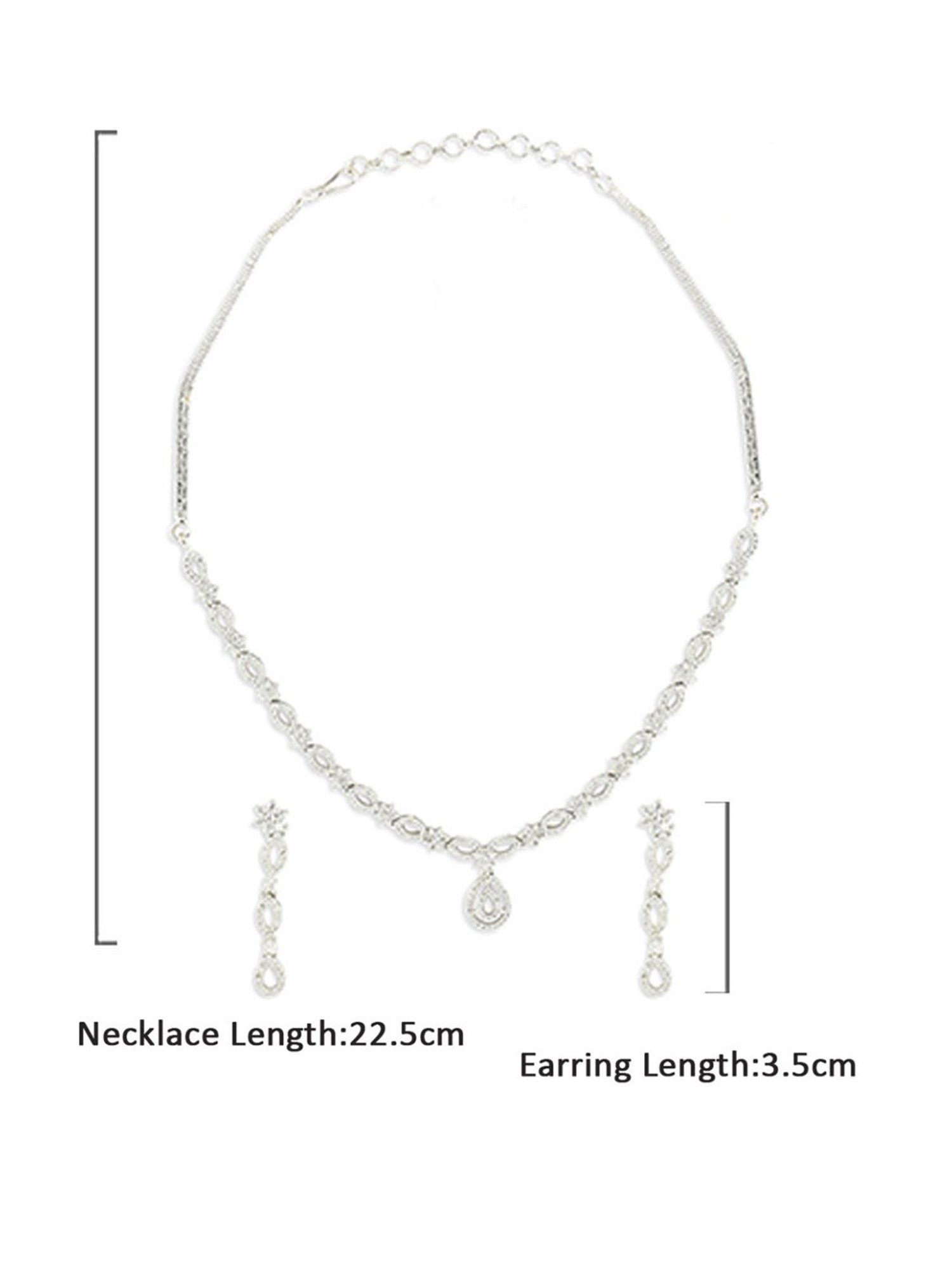 Fida Luxurious Silver Jewellery Set