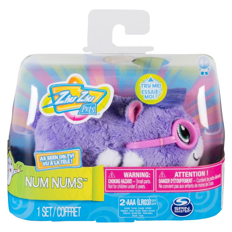 Zhu Zhu Pets Num Nums, Furry 4" Hamster Toy with Sound and Movement
