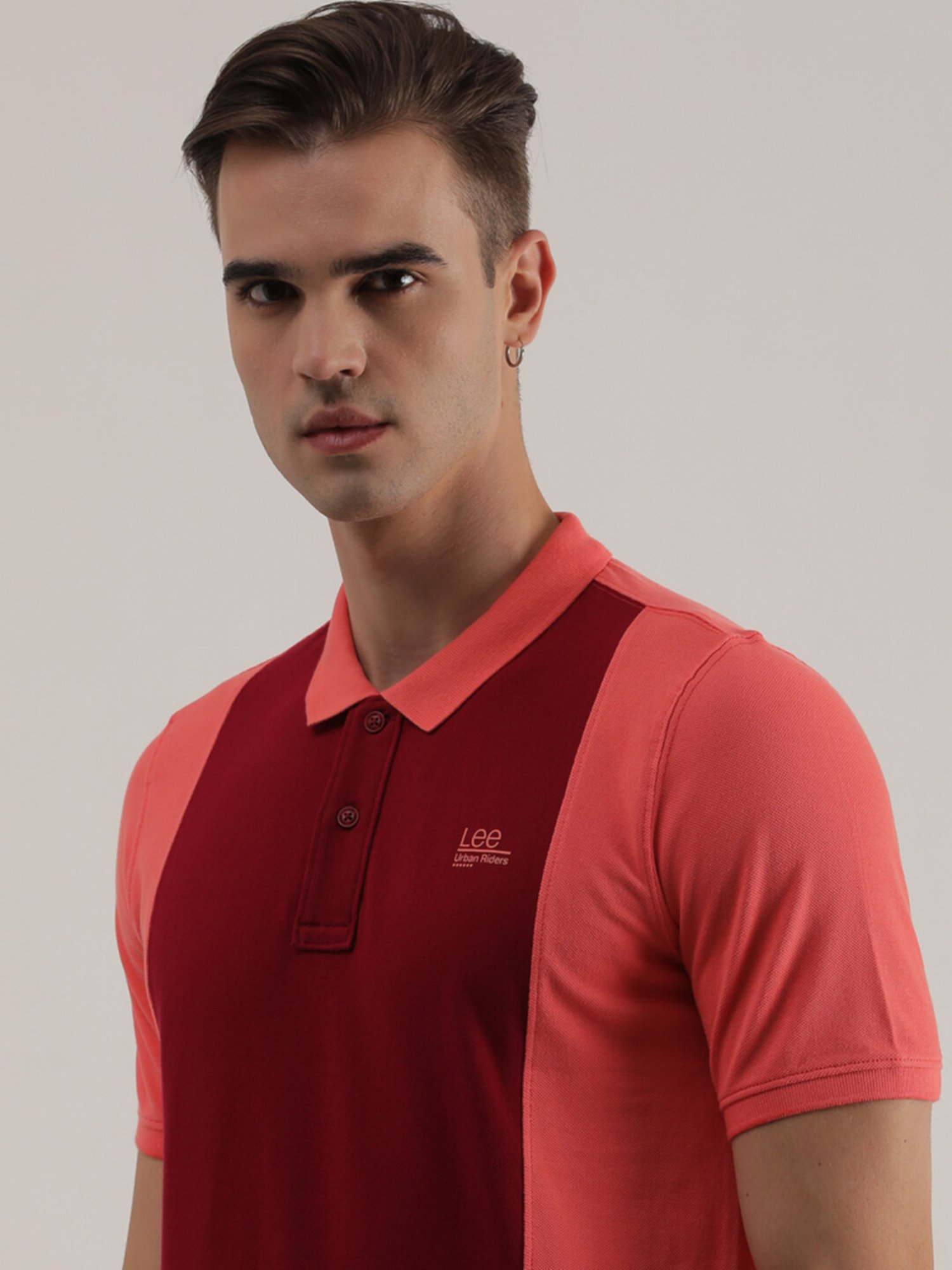 Lee Pink Slim Fit Polo T-Shirt