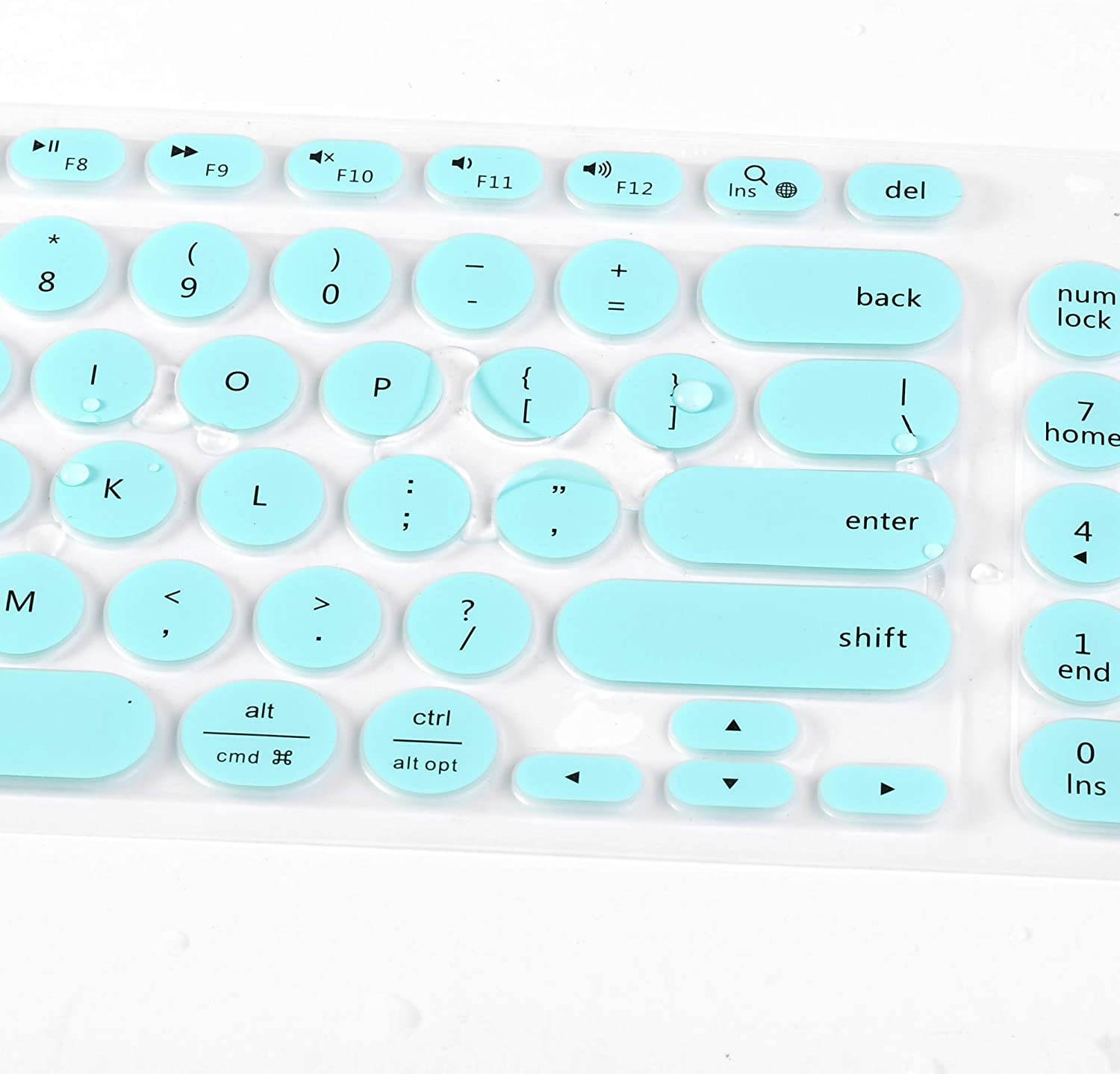 Lapogy Keyboard Cover Skin for Logitech K200 MK200 K260 MK260 K270 MK270,Logitech Keyboard Accessories, Ultra Thin Silicone Keyboard Protector Skin,Mint&hellip;