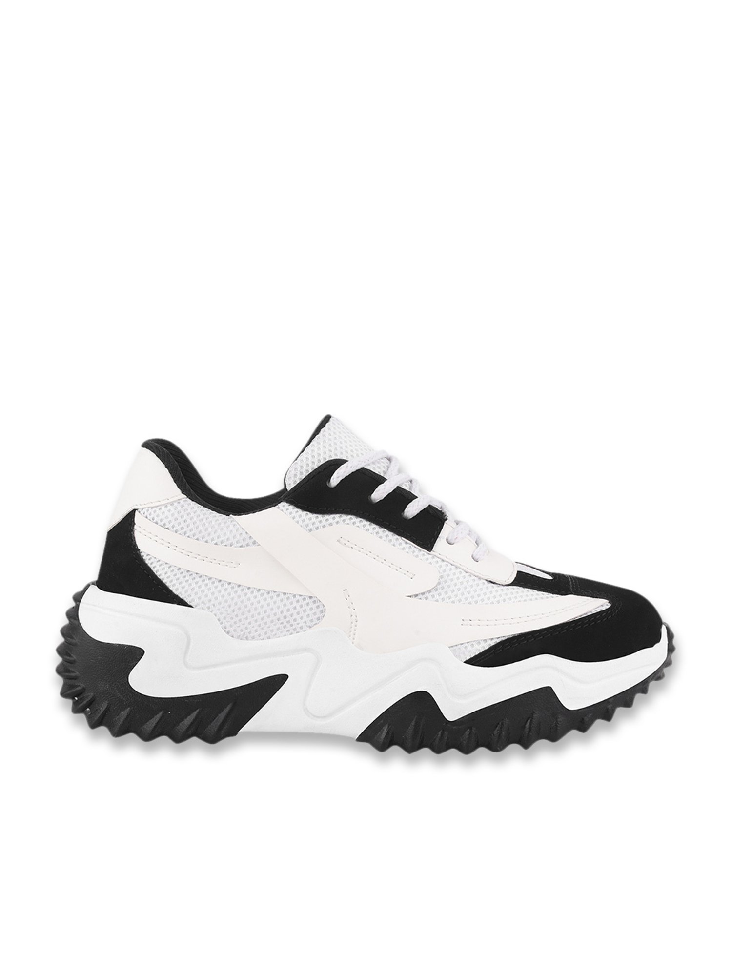 Shoetopia Women's Black & White Sneakers