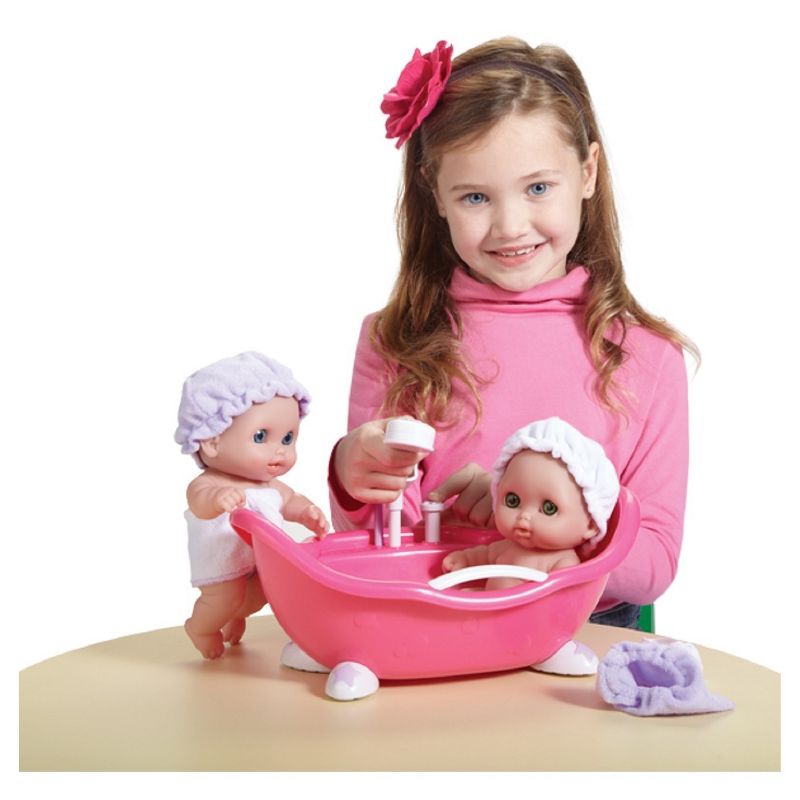 JC Toys Lil' Cutesies 8.5" Twin Dolls In Bath