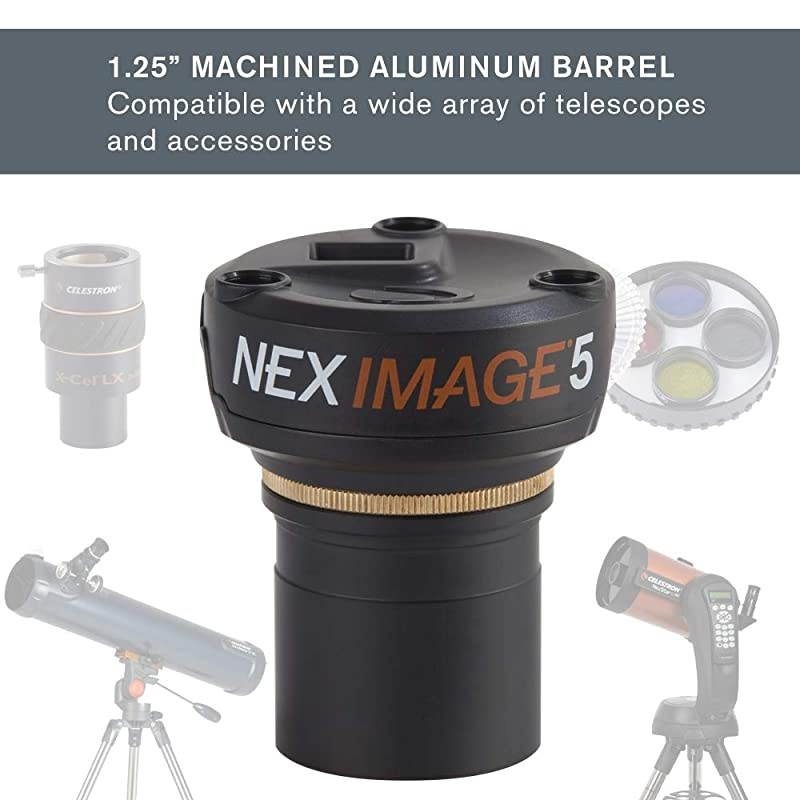 NexImage 5 MP 5 Solar System Imager with Micron Digital Clarity Technology, Black (93711)