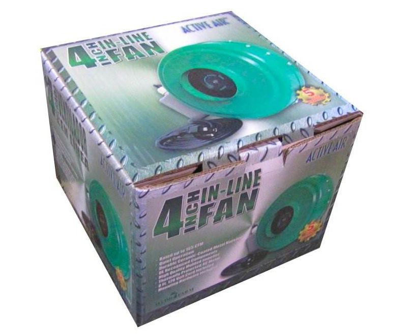 Hydrofarm ACDF4 Active Air 4 Inch In-Line Fan 165 CFM Blower w/Brackets (2 Pack)