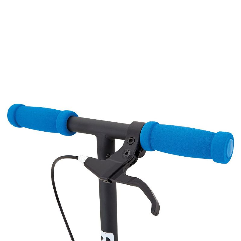 Razor PowerWing 125mm 3 Wheel Inclined Portable Caster Powered Stand Ride Scooter with Adjustable Foam Handlebars, Kids Ages 6 and Up, Blue