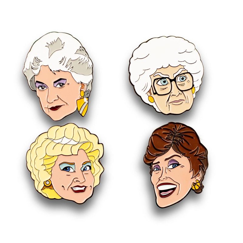 Just Funky Golden Girls Collector Enamel Pin Set, 4 Pieces