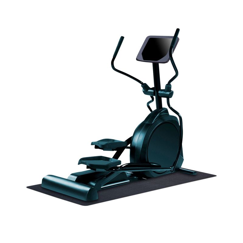 1'4"x2'4" Rectangle Indoor and Outdoor Polyurethane Floor Mat Black - PiccoCasa