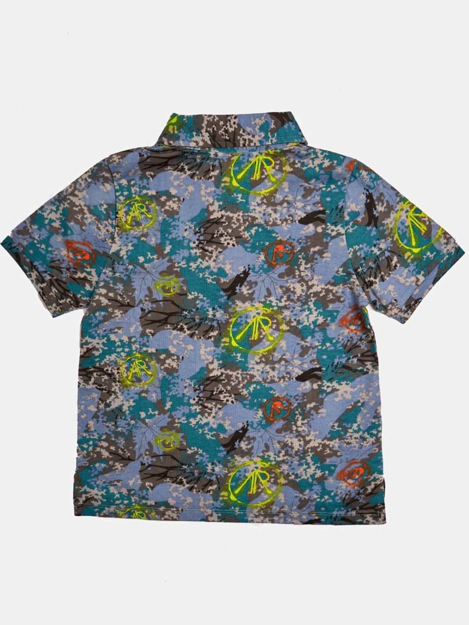 Angel & Rocket Kids Multicolor Cotton Printed Polo T-Shirt