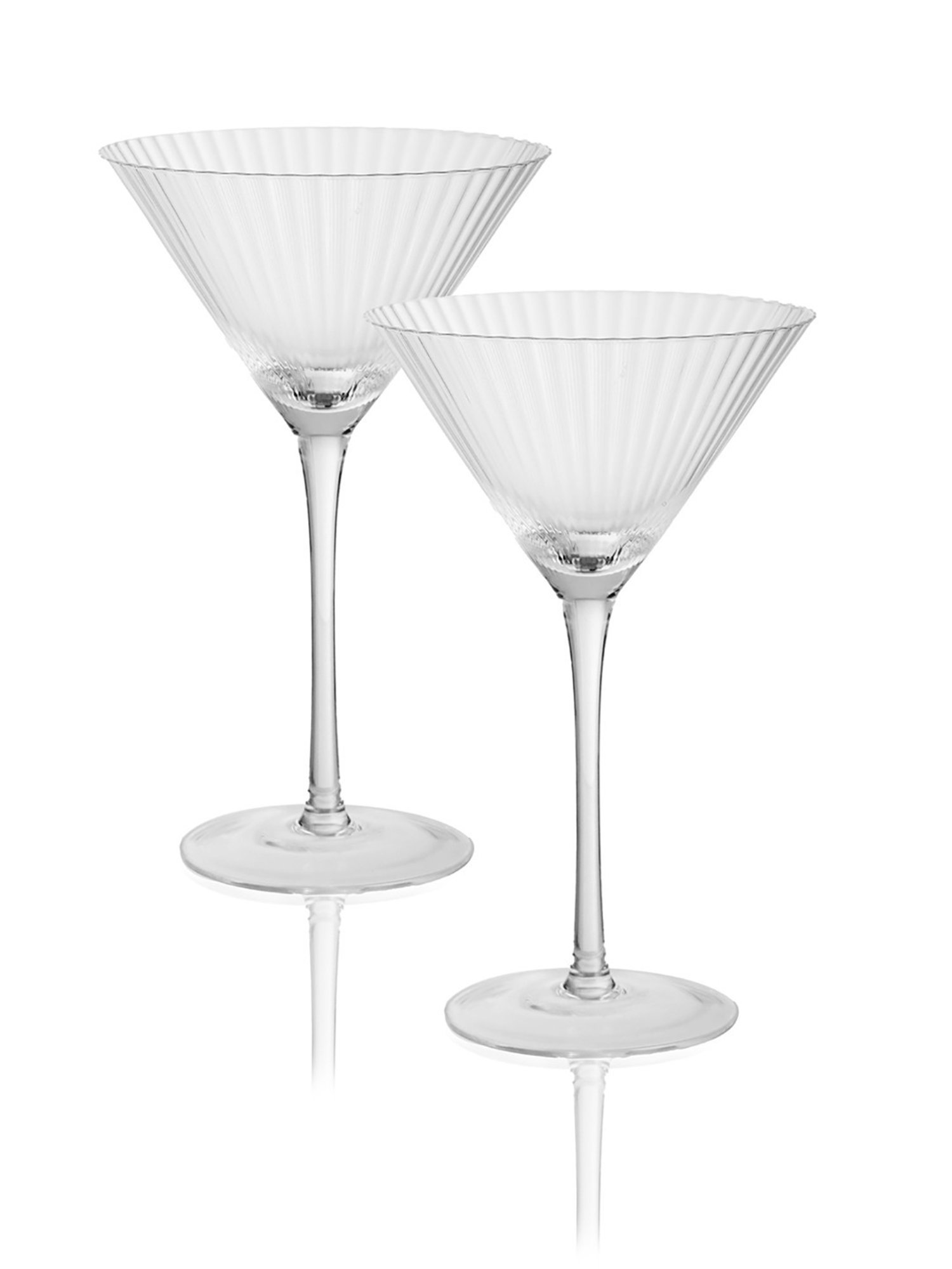 Trovea's Elegant Martini German Crystal Transparent Glass Cocktail Glass - Set of 4