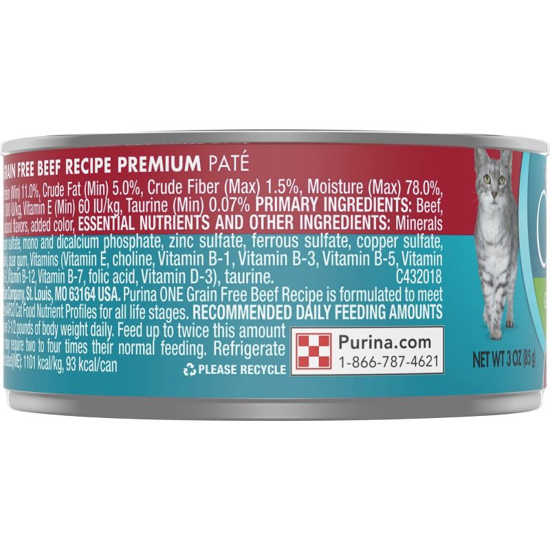 Purina ONE Grain-Free Beef Wet Cat Food - 3oz