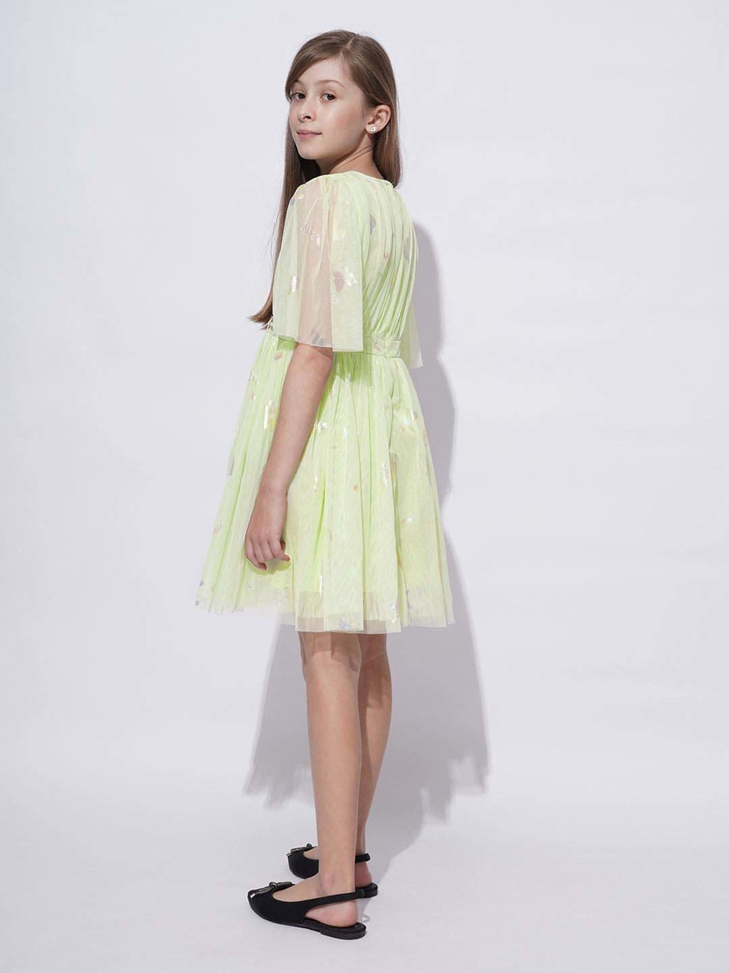 Vero Moda Girls Green Printed Dress