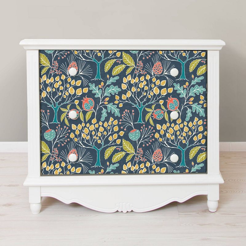 NuWallpaper Groovy Garden Peel & Stick Wallpaper Navy